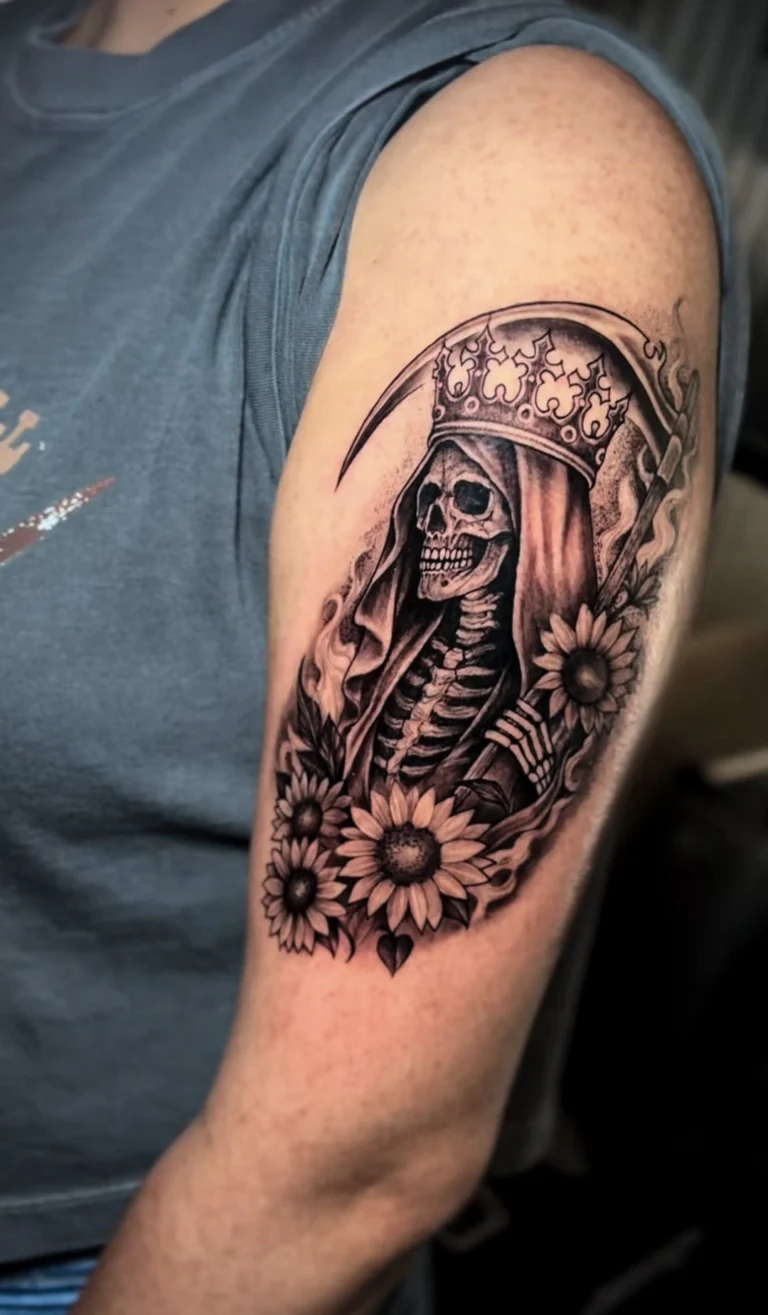 Black Work Tattoo in Houston